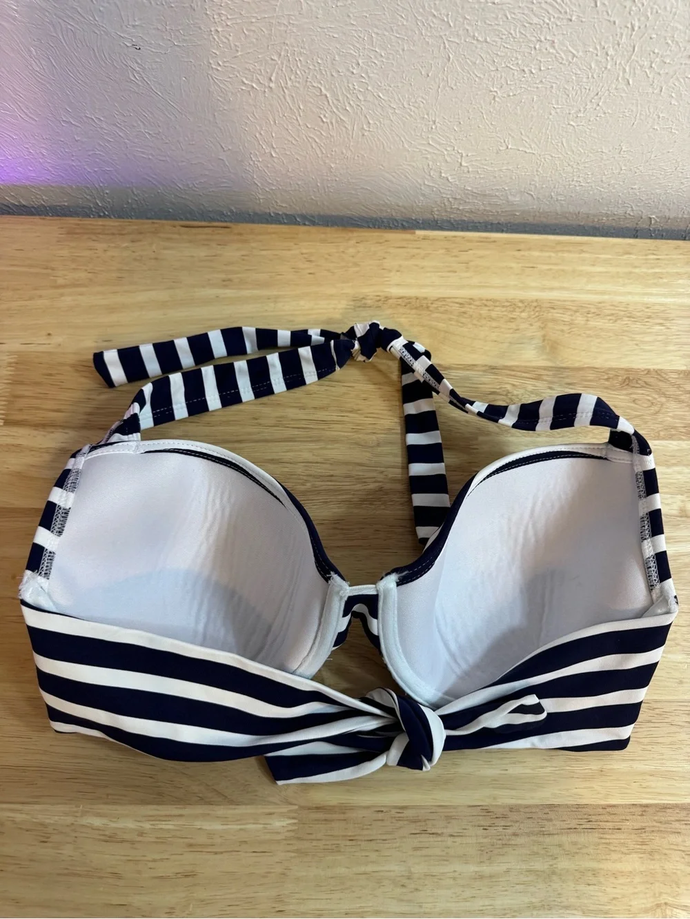 Tommy Bahama Structured Halter Striped Bikini Top